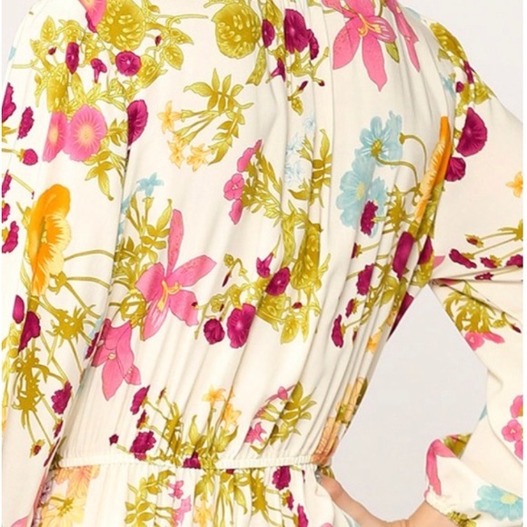 Floral midi dress Gigio USA Modest Dress - Picture 4 of 5